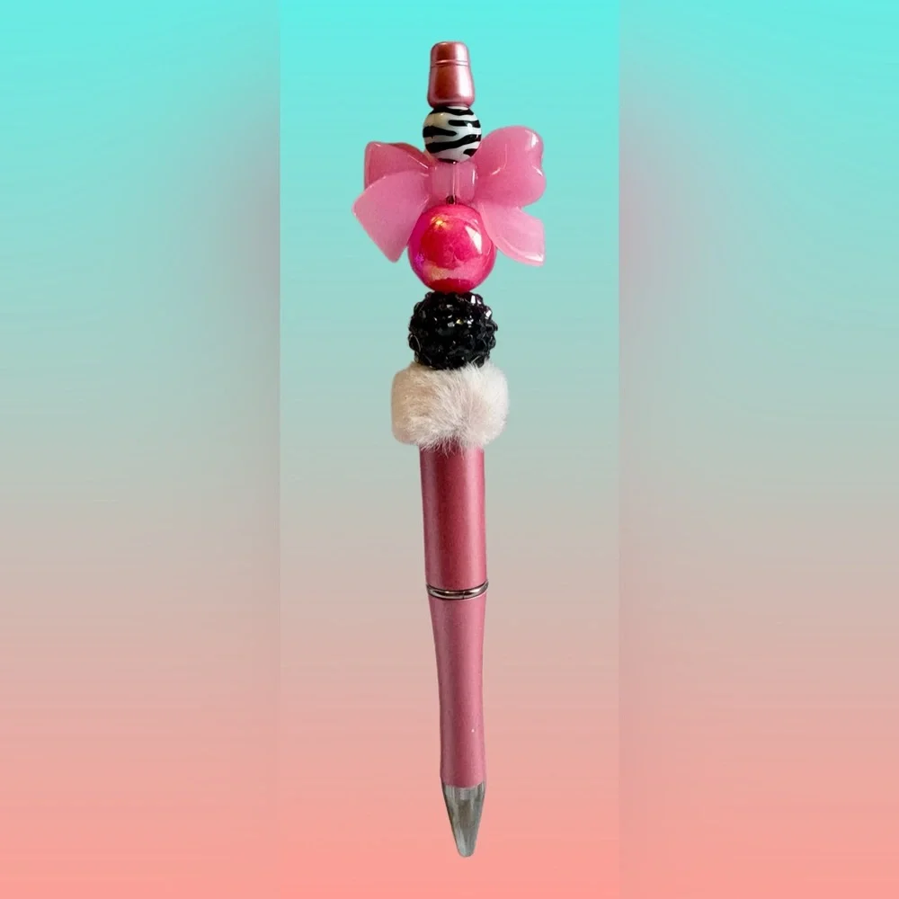 Pretty Pink Bow - Custom Ink Pen